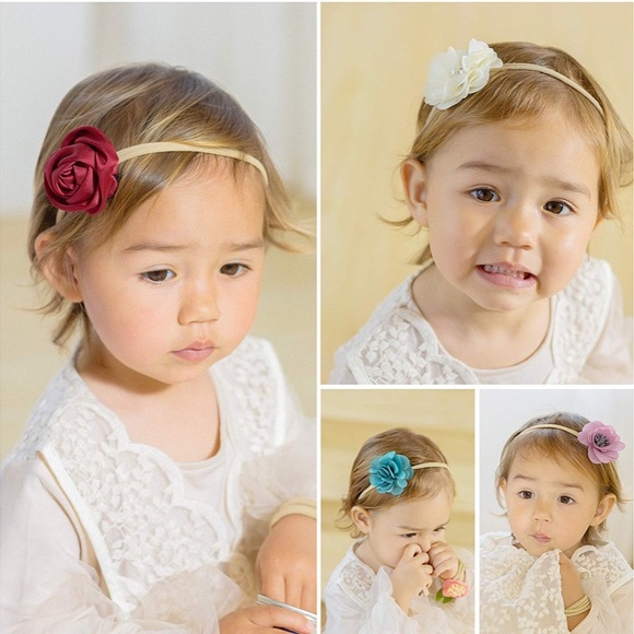 10 Pcs Baby Girl Headbands Flowers - Picture 5 of 6